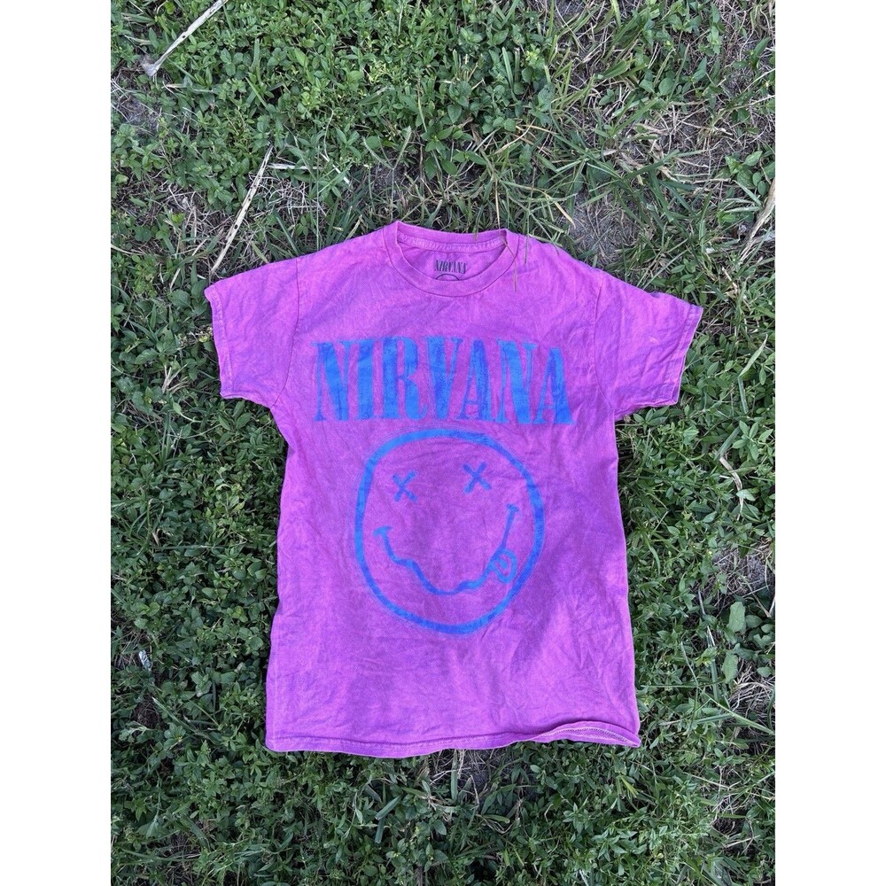 Pink Nirvana Band T-shirt Small 100% Cotton Flaw